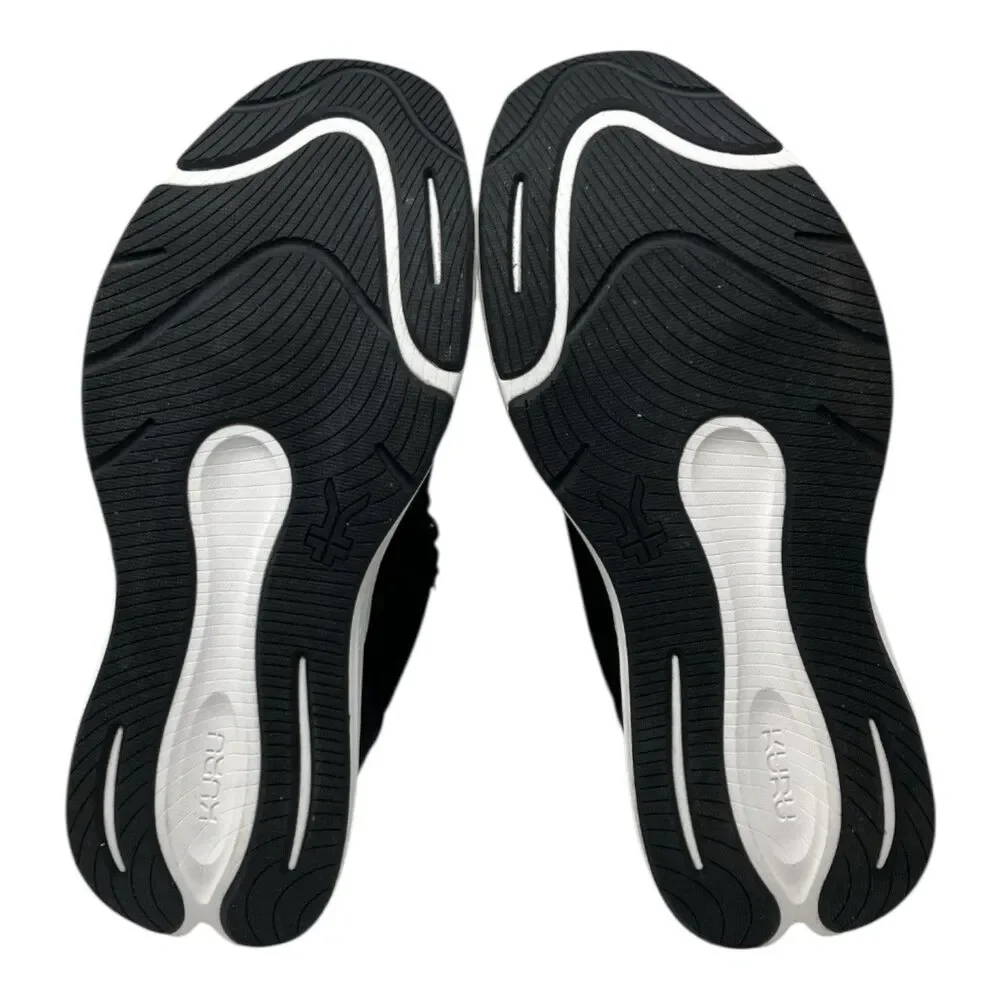 Kuru Atom 2 Sneakers Mens 8 Black White Knit Supportive Orthopedic Walking Shoes